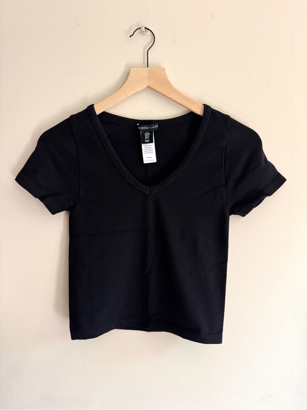 Black V-Neck Tee